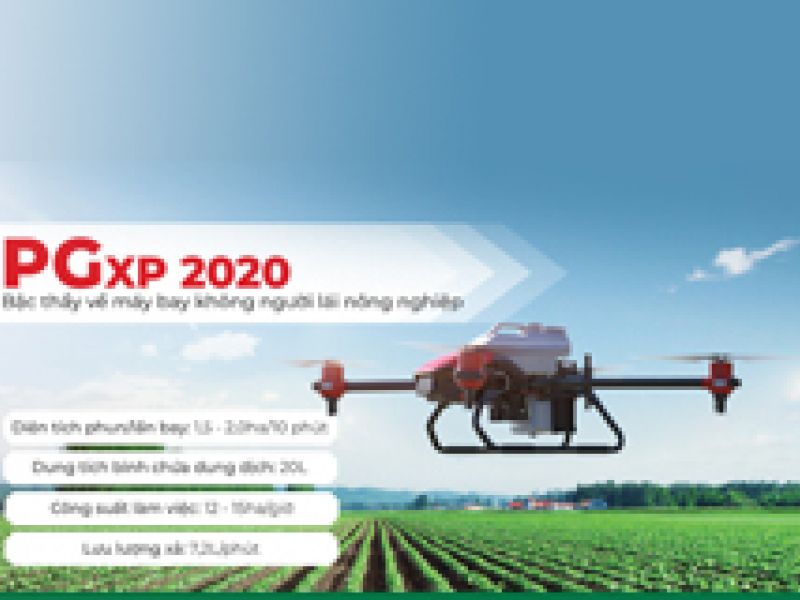 Máy bay phun thuốc không người lái điều khiển từ xa 3 trong 1 PGxp 2020